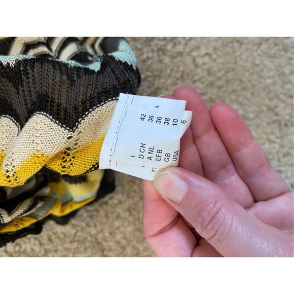 Missoni ZigZag Multi Color Viscose/Cotton Sleeveless Dress, Size 6 - Picture 4 of 8